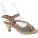 De Blossom Girls K-Stella-2 Stunning Strappy Dress Heel Metallic Party Shoes