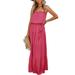 Colisha Tube Dress for Women High Waist Plain Maxi Dress Casual Loose Strapless Ruffle Dress Womens Summer Dress