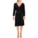 Lauren Ralph Lauren Womens Aviva Faux Wrap Tie Front Cocktail Dress