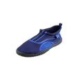 S7 Mens Water Shoes Aqua Sock Slip-Ons Big Size and Regular, Navy Zip, Size: 12M