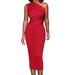 Lookwoild Women Bodycon Party Business Work Office Formal One Shoulder Short Mini Dress