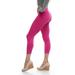 LMB Lush Moda Capri Length Footless Tights Leggings for Women, Variety of Colors, One Size fits Most (XS -XL) - Wild Berry