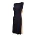 Lauren Ralph Lauren Women's Pleather-Sides A-Line Dress