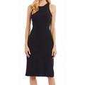 Nicole Miller NEW Black Women's Size 8 Ruffled Cutout Back Sheath Dress