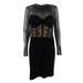 Tadashi Shoji Women's Velvet & Lace Corset Dress