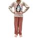 Girls' Pajama Sets Holiday 2PC Christmas PJ's Long Sleeve Outfit, Snowman or Penguin, Sizes 4-14/16