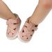 Baby Boy Girl Sandals Infant Summer Outdoor Beach PU Leather Flat Shoes Closed-Toe Anti-Slip Toddler Rubber Sole First Walker Shoes