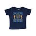 Inktastic Happy Hanukkah Sweater Style Design with Menorah and Dreidel Infant T-Shirt Unisex Navy 24 Months