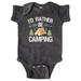 Inktastic Id Rather Be Camping with Tent Trees and Stars Infant Short Sleeve Bodysuit Unisex