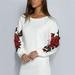 Binpure Womens Long Sleeve Floral Pullover Long Tops Blouse Casual Mini Dress