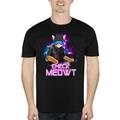 Cat Dj Check Meowt Humor Men's Graphic T-Shirt, up to Size 2XL