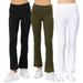 Women's 2 or 3 Packs Workout Fitness Stretch Comfy Lounge Flare Slim Fit Yoga Pants