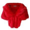 Lovegab Women Artificial Faux Fur Collar Shawl Faux Fur Scarf Wrap Evening Cape for Winter Womens Coat
