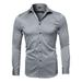 Men's Button Down Shirt Button Dress Shirts Pullover T-Shirt Long Sleeve Vintage Fall Casual Blouse