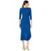 Adrianna Papell Pintucked Jersey Flounce Dress Night Flight