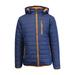 Men's Heavyweight Puffer Jacket With Contrast Color Trim & Detachable Hood (S-2XL)