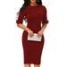 Elegant Women's Office Lady Formal Business Work Party Midi Tunic Pencil Dress