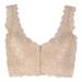 Fashion Women Bra Front Closure Solid Sexy Comfort Gather Cute Lace Update Plus Size Tank Bra Ladies Soft Breathable Zip Bra