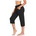 Colisha Women Workout Jogger Jersey Pant Pocket Yoga Activewear Capris Running Gym Crop Legging Soprt Fitness Lounge Sweatpant