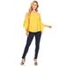 Anna-Kaci Women?s Irregular Hem Loose Casual Slash Neck Striped T Shirt Blouse,Yellow,Small