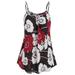 Mnycxen Women's Sexy Summer Dress Women's Summer Sexy Round Neck Printed Sleeveless Sling Mini Dress