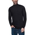 XRAY Mock Neck Sweater for Men, Men's Slim Fit Pullover Knit Athletic Sweatshirts, Black, Size Small