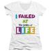 The Game Of Life The Game Junior Women's V-Neck T-Shirt White