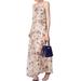 Women Floral Print Sling Long Dress Sleeveless