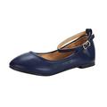 Dream Pairs Kids Girls Mary Jane Shoes Ankle Strap Flat Shoes Casual Dress Wedding Shoes Sole-Fina-K Navy Size 13