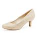 Dream Pairs Women Bridal Slip On Wedding Shoes Party Dress Low Heel Pumps Shoes Luvly Gold Size 11