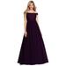 Ever-Pretty Women's Off-shoulder Lace Appliques Maxi Dress Long Wedding Party Gowns 07868 Dark Purple US12