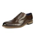 Bruno Marc Mens Brogue Oxford Shoes Lace up Wing Tip Dress Shoes Casual Shoes WILLIAM_1 BROWN Size 8