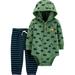 Child of Mine by Carter's Baby Boy Hooded Long Sleeve Bodysuit and Pant Outfit Set, 2 pc set