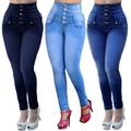 Sell Well Sexy Women High Waist Skinny Tight Long Jeans Pencil Stretch Denim Pants Trousers