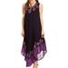 Sakkas Sundari Caftan Tank Dress / Cover Up - Purple - One Size