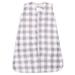 Hudson Baby Unisex Baby Plush Sleeping Bag, Sack, Blanket, Gray Plaid, 6-12 Months