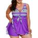 Plus Size Women Summer 2 Pieces Swimsuit Set