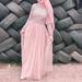 Women Muslim Sequins Maxi Dress Casual Long Sleeve Party Dresses Streetwear Robe;Women Muslim Sequins Maxi Dress Casual Long Sleeve Party Dresses Robe