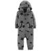 Carters Baby Boys Star Print Fleece Hooded Jumpsuit