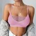 Wuffmeow Women Tube Top Lace Camisole Wrap Top Bandeau Slim Solid Tanks Underwear Lady Girl Wrap Bodysuit