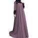 ZANZEA Womens Dresses Long Sleeve Floral Lace Embroidery Patchwork Long Elegant Muslim Dress