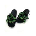 Colisha Women Butterfly Slippers Sliders Slip On Casual Shoes Summer Flats Beach Sandals Women's Fashion Slippers Flat Heel Sandals Backless Casual Shoes Butterfly Decor