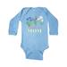 Inktastic World's Best Mom with Wildflowers Newborn Long Sleeve Bodysuit Unisex Light Blue Newborn