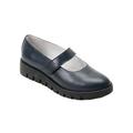 Pazitos Girls Navy Grippy Outsole Mary Jane Back To School Shoes