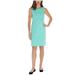 Mario Serrani Womens Sleeveless Shift Dress (14, Amazon Green/White Deco)