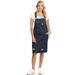 Women Juniors Fashion Adjustable Shoulder Straps Blue Denim Overall Dress