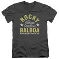 Rocky Rocky Philly Adult V-Neck T-Shirt 30/1 T-Shirt Charcoal