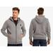 U.S.Polo Assn Men's Black Mallet Magic Drawstring Logo Zip Hoodie, Gray, X-Large