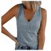 MIARHB women's blouse short sleeve Women's V-neck undershirt sleeveless button-down casual undershirt shirt T-shirt