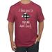 I Love You To Texas And Back Plaid Pop Culture Men's Graphic T-Shirt, Vintage Heather Red, X-Large